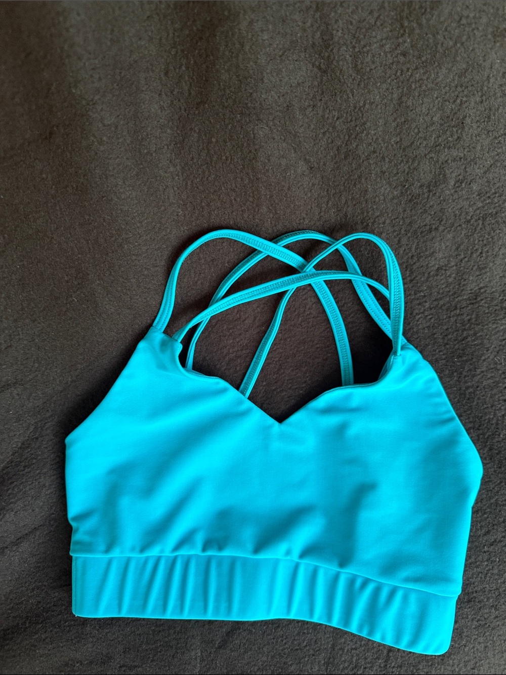 Girls' Strappy Tank Top in Bright Teal